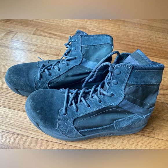 Nortiv 8 Mens Gray Military Tactical Leather Work Boots Size 9.5 grunge utility main image 4